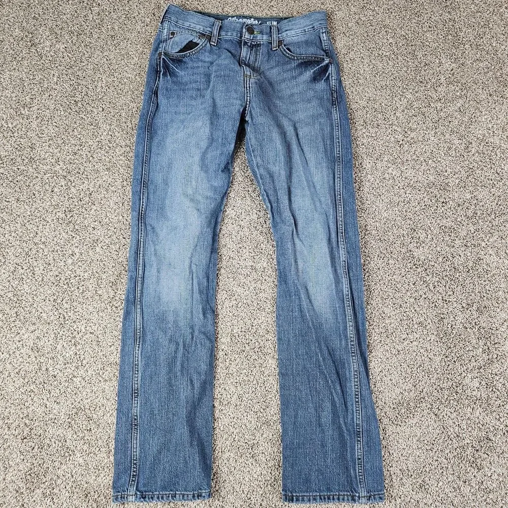 Wrangler Retro Jeans Mens 30x31 Slim Straight Western Cowboy Ranch Barn Workwear